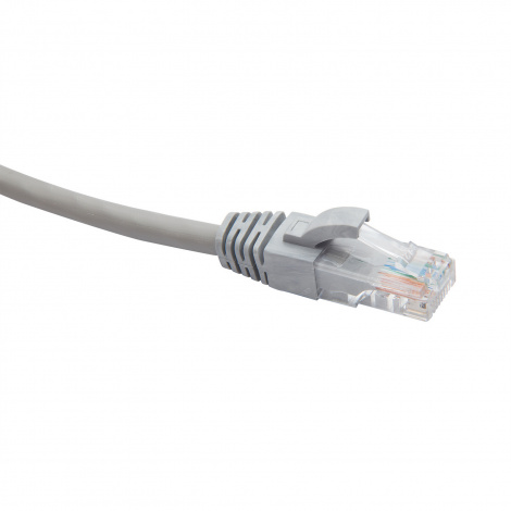 RJ45-RJ45 U/UTP Cat.5e LSZH нг(А)-HF (DR-181003), Патч-корд (коммутационный шнур), 0.3м, серый