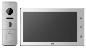 CTV-DP4706AHD W (White/Silver) Комплект цветного AHD-видеодомофона (7&quot;), в составе: панель CTV-D4000FHD S, монитор CTV-M4706AHD W