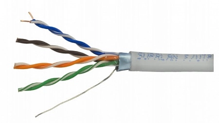 Кабель FTP 5E 4x2xAWG24 OUTDOOR ХЛ, с тросом, холодостойкое исполнение, 305м, медь, test 100м, Eletec ХЛ