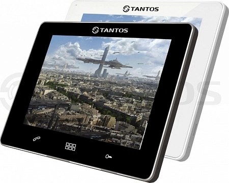 Tantos Stark (Black) Монитор цветного видеодомофона, TFT LCD 9&quot;, сенсорный экран, hands-free, 2 панели, 2 камеры, microSD, 258x178x19.7мм