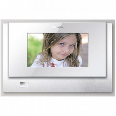 Commax CDV-71UM (Белый) Монитор цветного видеодомофона, 7.0&amp;quot;, TFT LCD, PAL/NTSC, без трубки (Hands Free), подключение 2-х вызывных панелей, 2 камер CCTV, трубки DP-4VHP, детектор движения по видеосигналу для CCTV камер .Память на SD карте (до 16Gb) запись