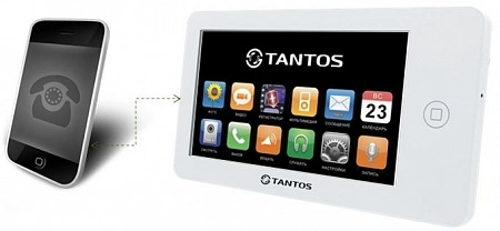 Tantos NEO GSM (White) Монитор цветного видеодомофона, 7&quot; (touch screen)